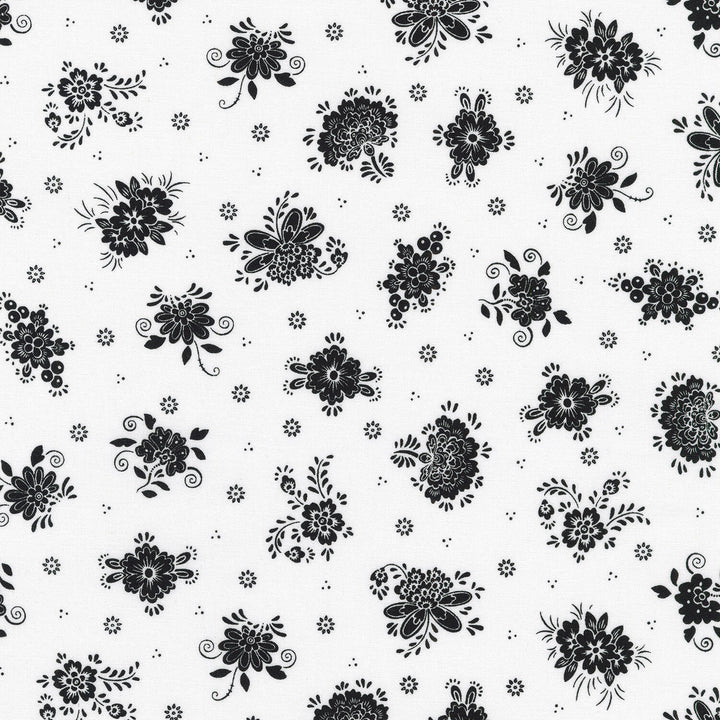 Blackout - Florals Snow Yardage