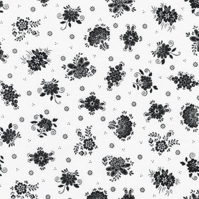 Blackout - Florals Snow Yardage