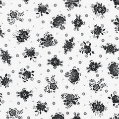 Blackout - Florals Snow Yardage