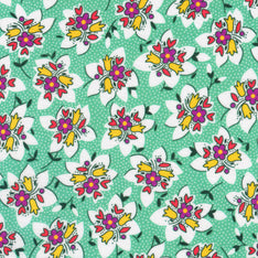 Blast From The Past - Large Floral Aloe Yardage