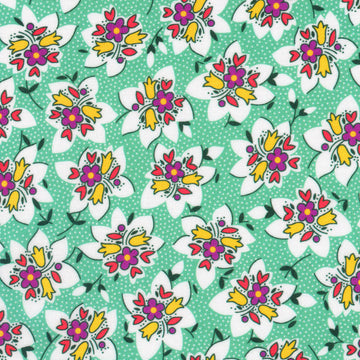 Blast From The Past - Large Floral Aloe Yardage