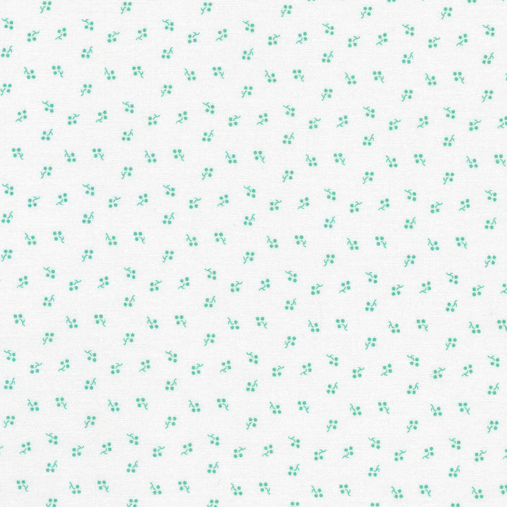 Blast From The Past - Tiny Dotted Floral Aloe Yardage