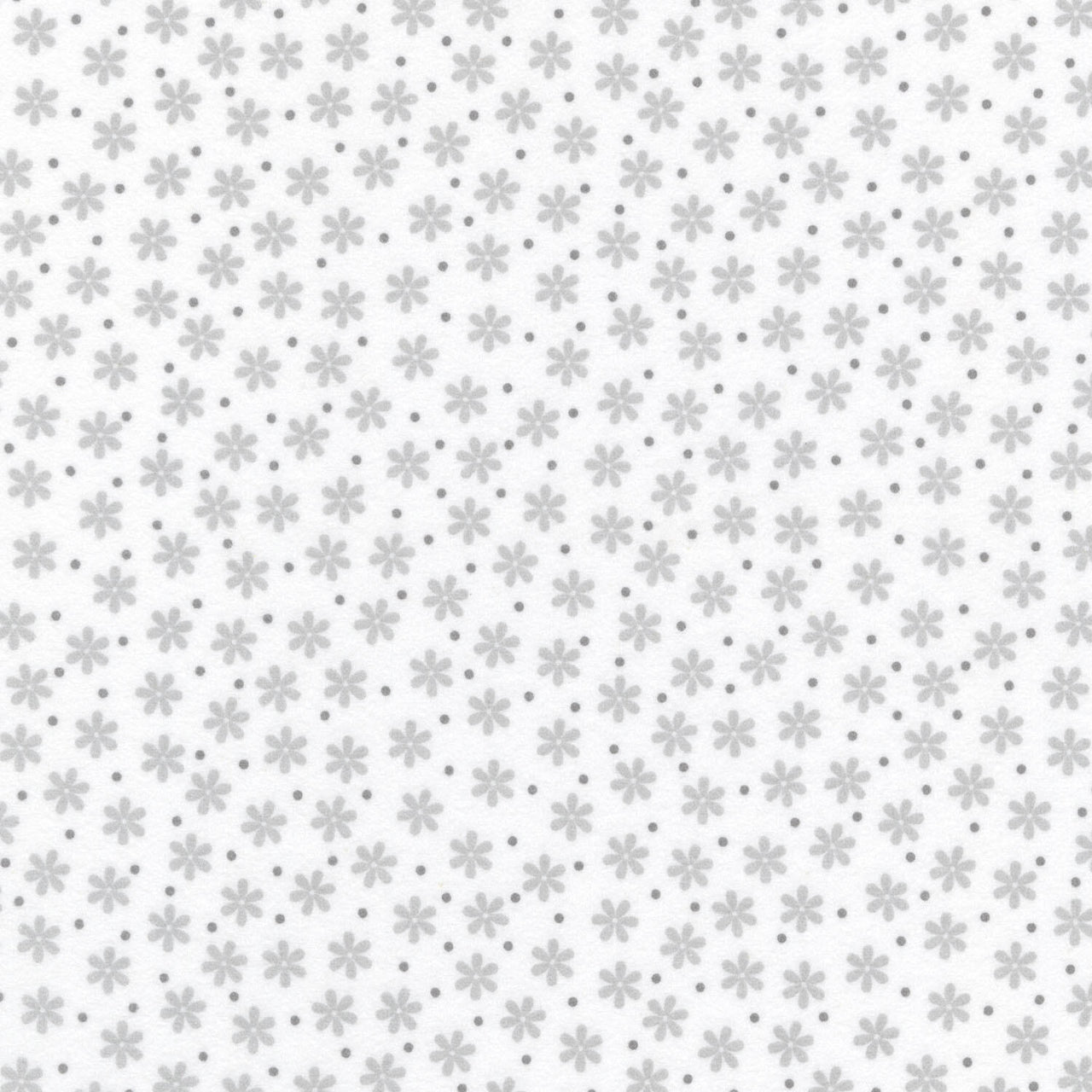 Cozy Cotton Flannel - Flowers White Yardage