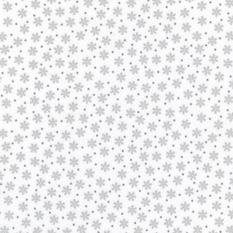 Cozy Cotton Flannel - Flowers White Yardage