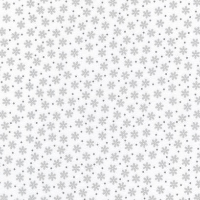 Cozy Cotton Flannel - Flowers White Yardage