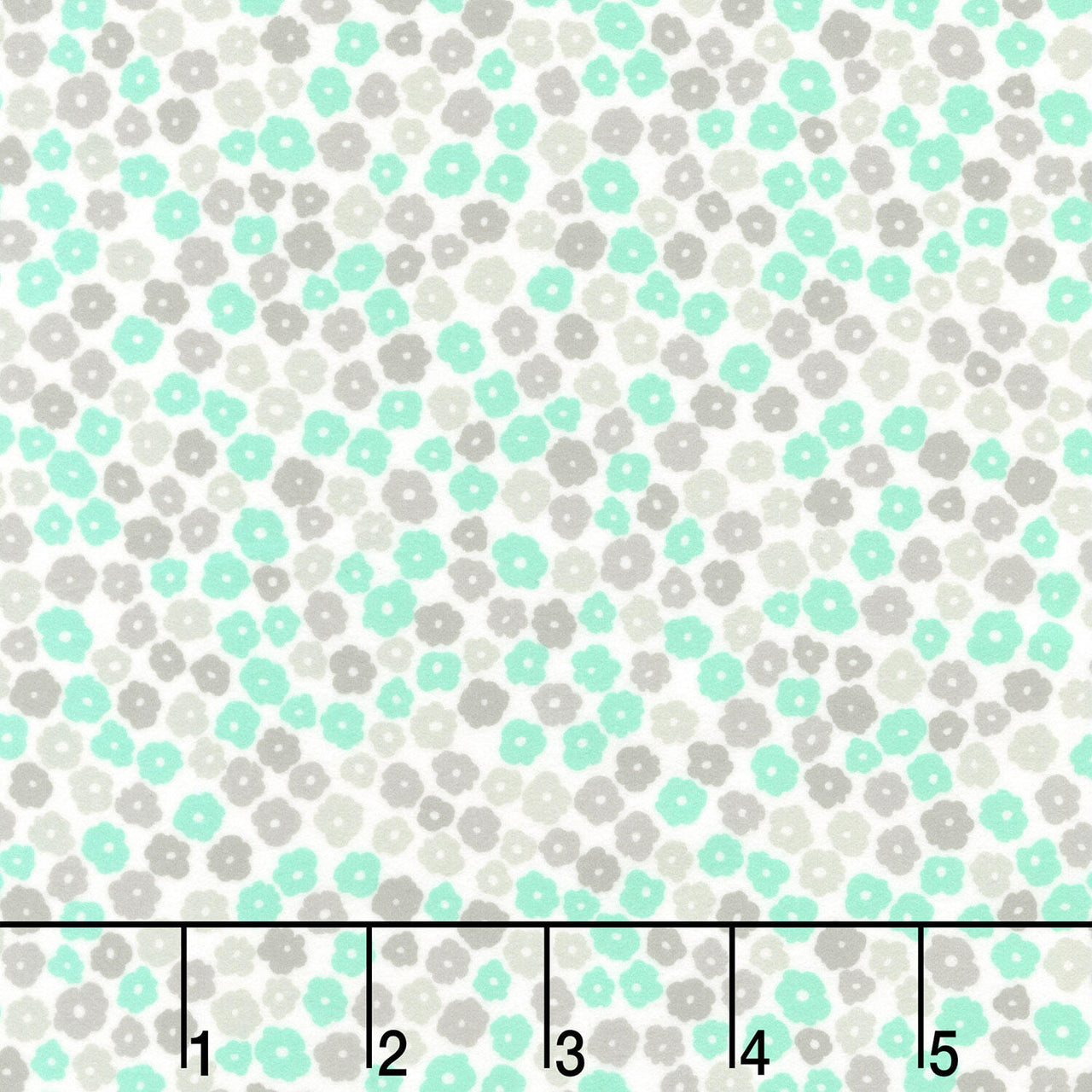 Cozy Cotton Flannel - Ditsy Floral Mint Yardage