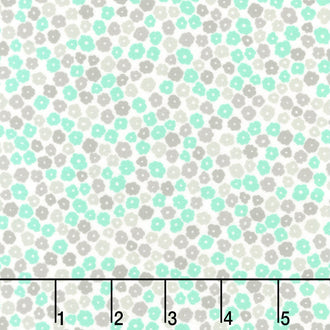 Cozy Cotton Flannel - Ditsy Floral Mint Yardage