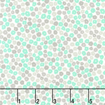 Cozy Cotton Flannel - Ditsy Floral Mint Yardage