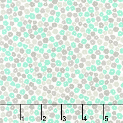 Cozy Cotton Flannel - Ditsy Floral Mint Yardage