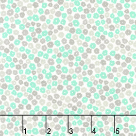 Cozy Cotton Flannel - Ditsy Floral Mint Yardage