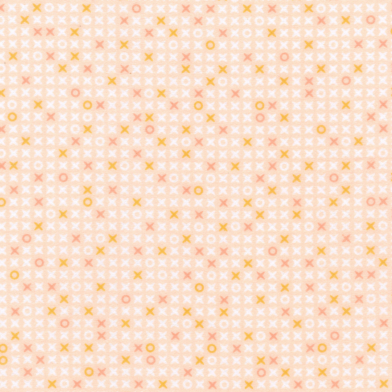 Cozy Cotton Flannels - X's and O's Peach Yardage