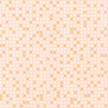 Cozy Cotton Flannels - X's and O's Peach Yardage