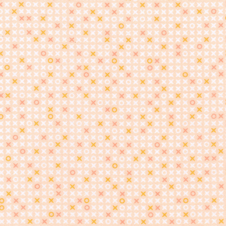 Cozy Cotton Flannels - X's and O's Peach Yardage