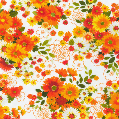 Cascading Flowers - Natural Yardage