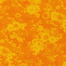Cascading Flowers - Orange Yardage
