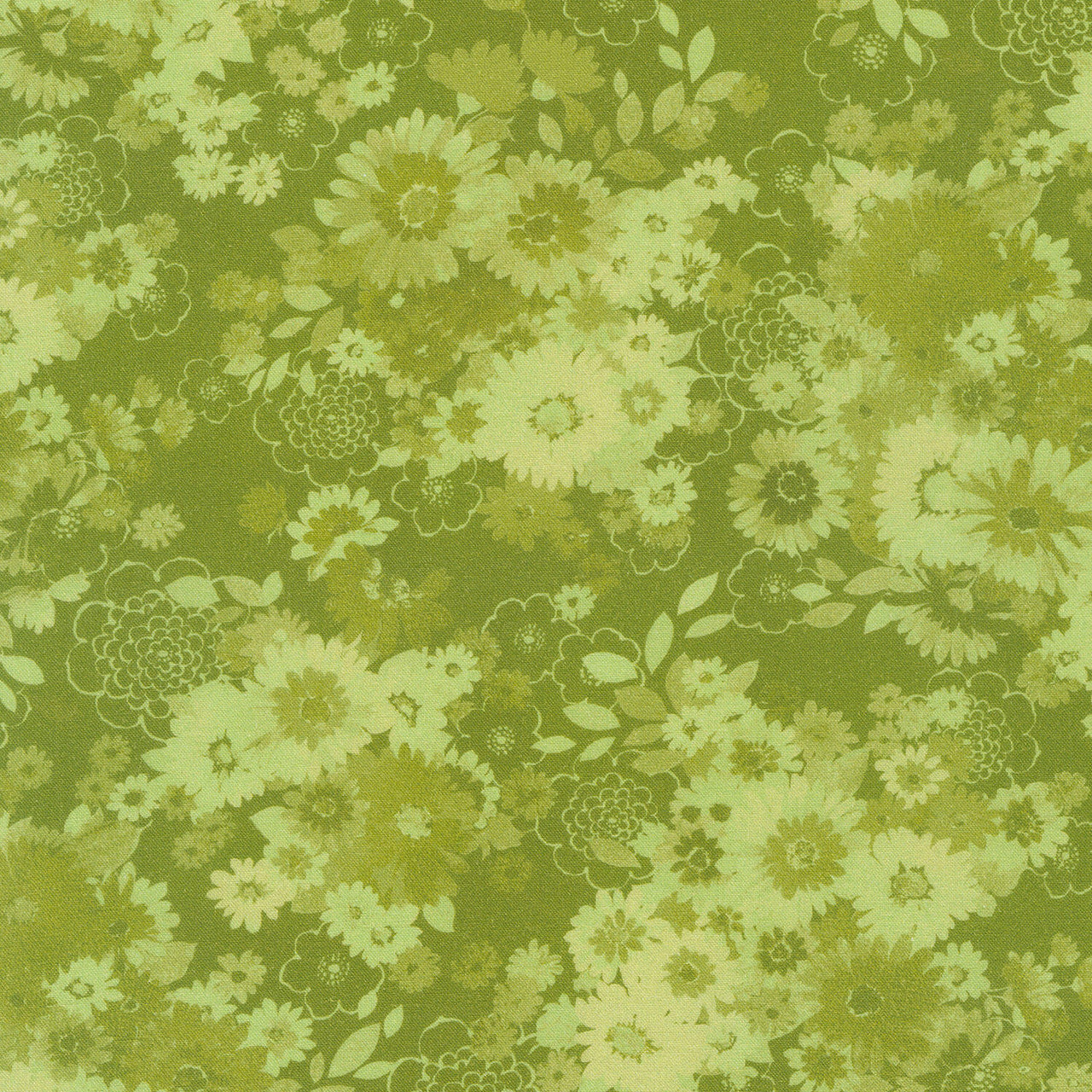 Cascading Flowers - Leaf Yardage