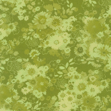 Cascading Flowers - Leaf Yardage