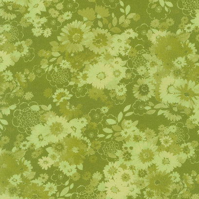 Cascading Flowers - Leaf Yardage