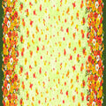 Cascading Flowers - Double Border Green Yardage