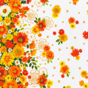Cascading Flowers - Natural Yardage