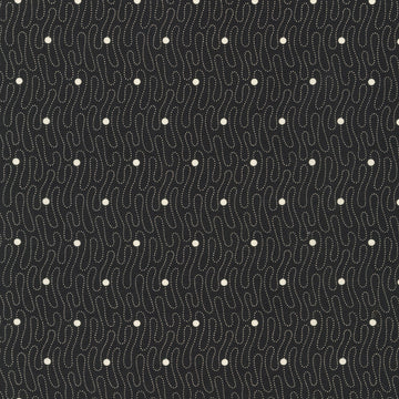 Cascading Flowers - Black Yardage