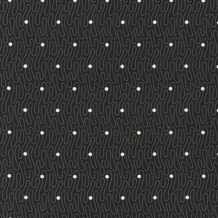 Cascading Flowers - Black Yardage