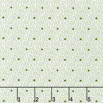 Cascading Flowers - Green Yardage