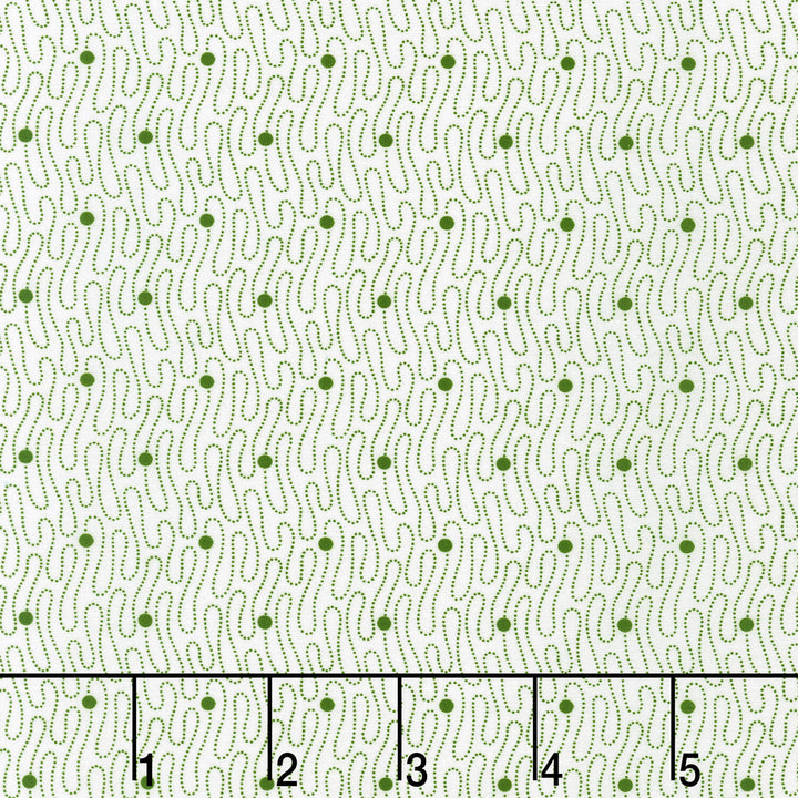 Cascading Flowers - Green Yardage