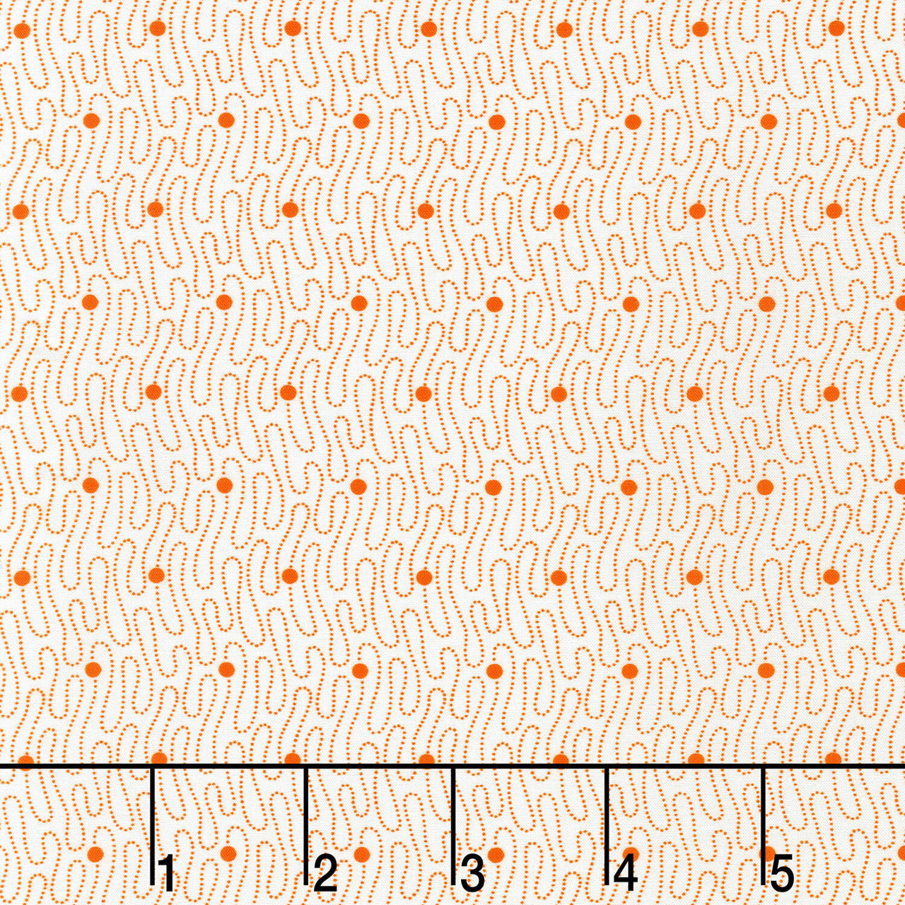 Cascading Flowers - Orange Yardage