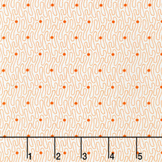 Cascading Flowers - Orange Yardage
