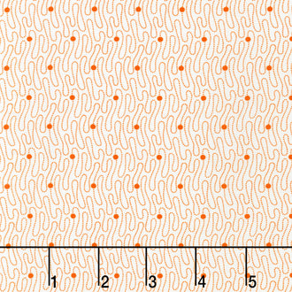 Cascading Flowers - Orange Yardage