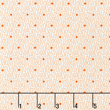 Cascading Flowers - Orange Yardage