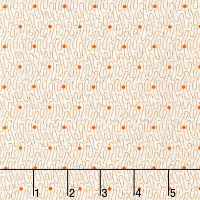 Cascading Flowers - Orange Yardage