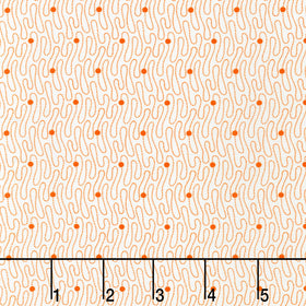 Cascading Flowers - Orange Yardage