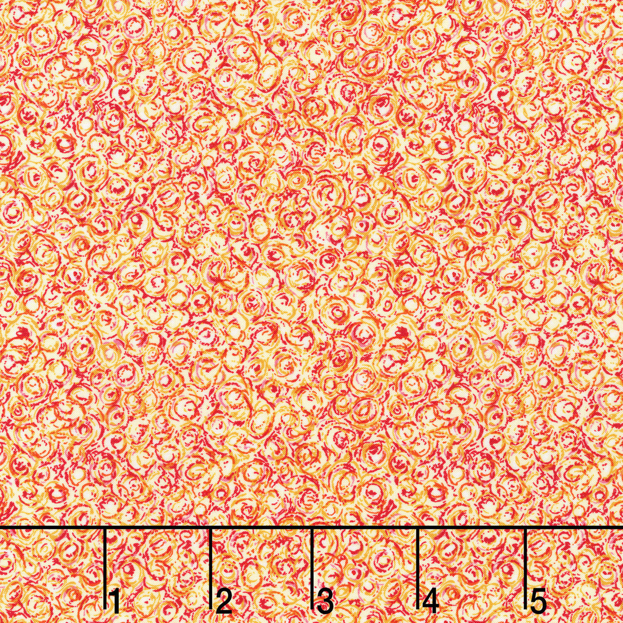 Crayon Swirls - Happy Swirls Ember Yardage