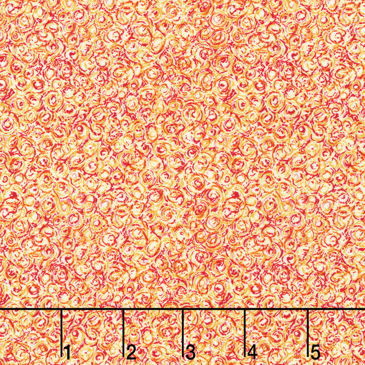 Crayon Swirls - Happy Swirls Ember Yardage