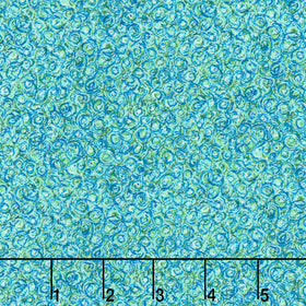 Crayon Swirls - Happy Swirls Turquoise Yardage