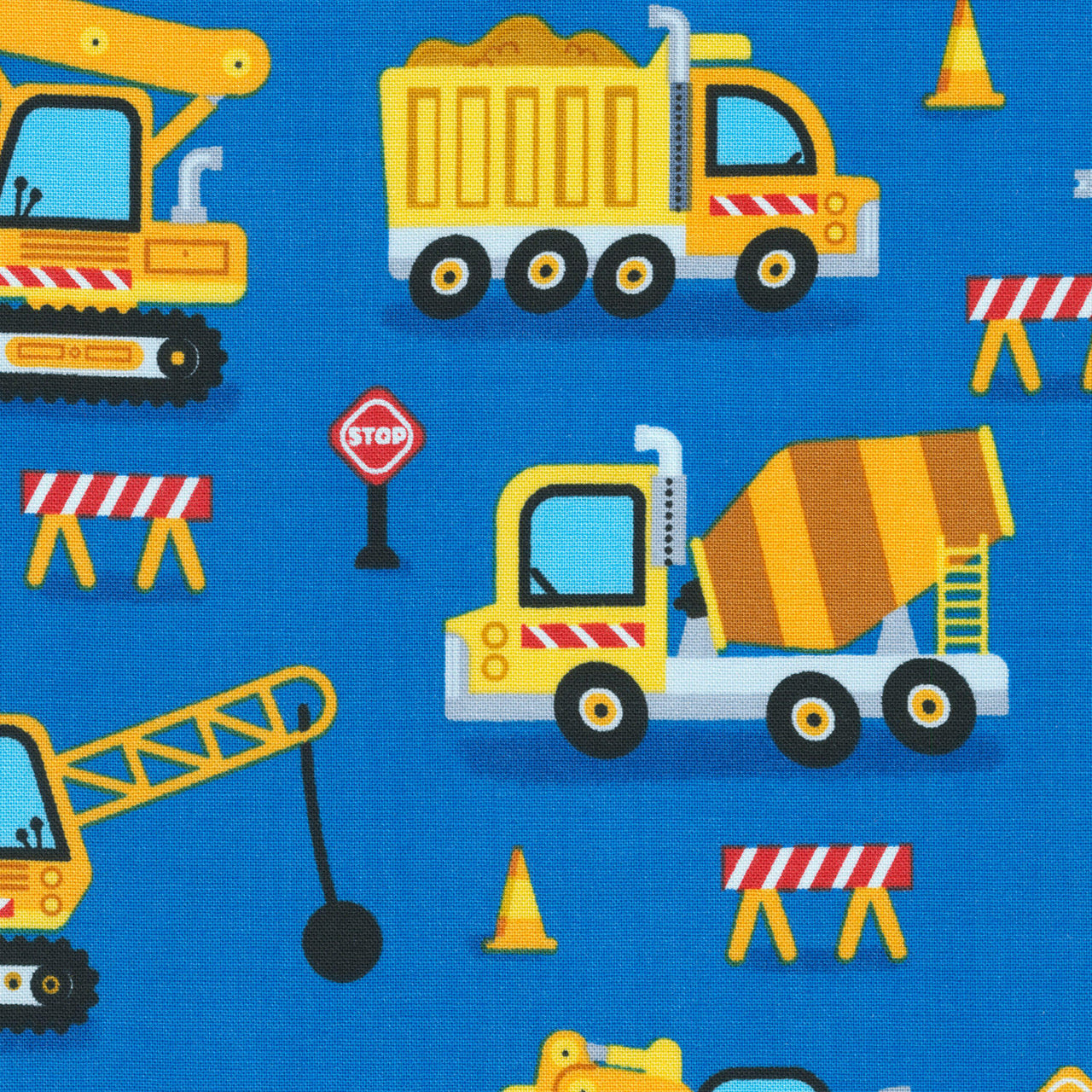 Construction Crew - Trucks Royal Yardage