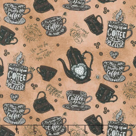 Coffee Please - Mocha Yardage