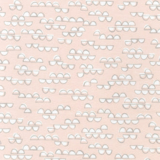 Cozy Cotton Flannel Over the Moon - Clouds Pearl Pink Yardage