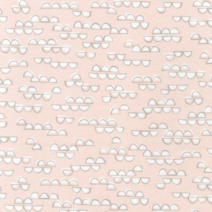 Cozy Cotton Flannel Over the Moon - Clouds Pearl Pink Yardage
