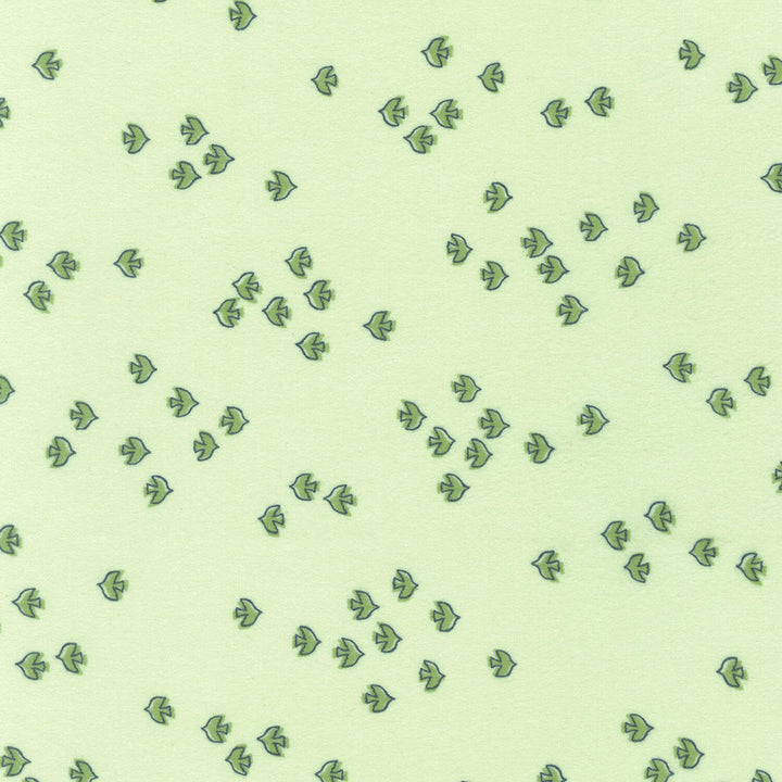 Cozy Cotton Flannel Over the Moon - Birds Pistachio Yardage