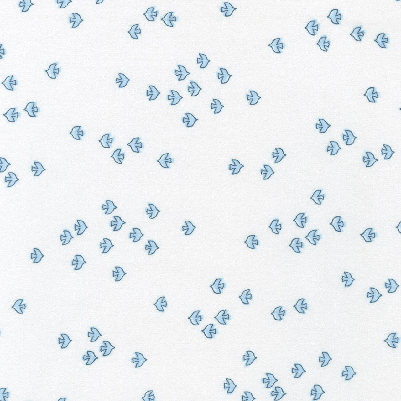 Cozy Cotton Flannel Over the Moon - Flying Birds Blue Jay Yardage