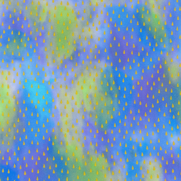 Chromaticity - Mottled Raindrops Azure Yardage