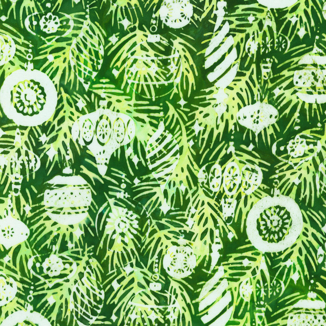 Artisan Batiks - Colors Of Christmas - Ornaments Pine Yardage