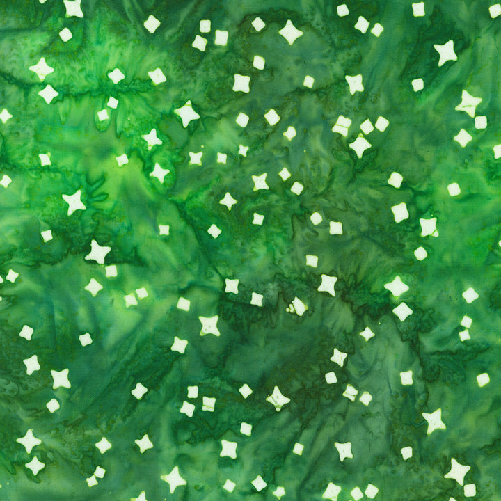 Artisan Batiks - Colors Of Christmas Stars Pine Yardage