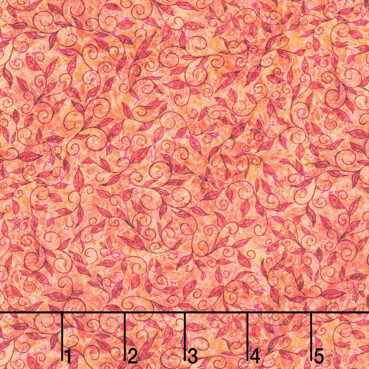 Calixta - Vines Coral Yardage