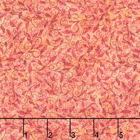 Calixta - Vines Coral Yardage