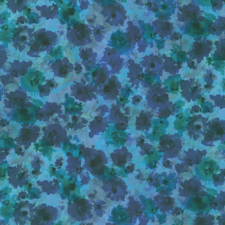 Cove - Medium Floral Ocean Yardage
