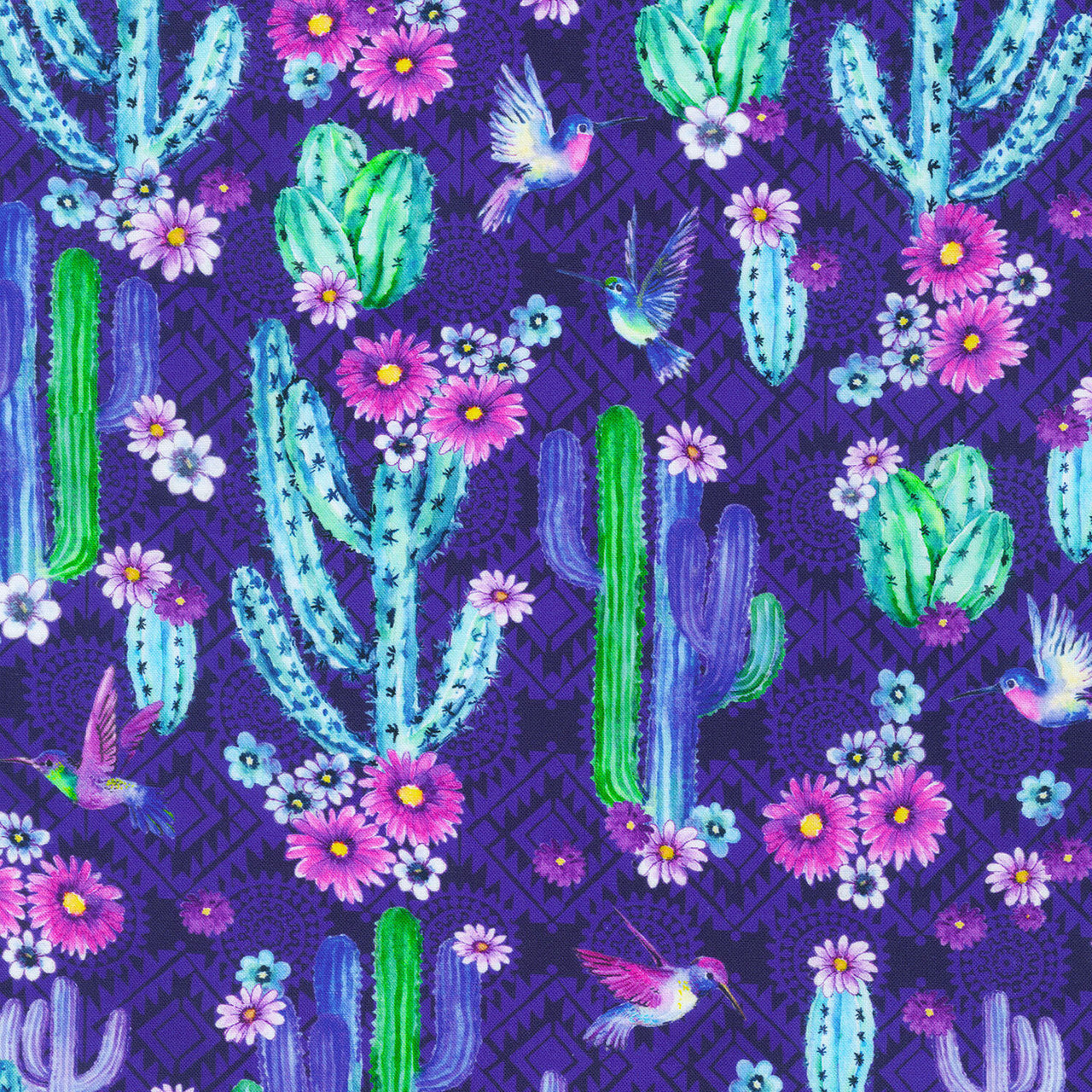 Desert Blooms - Cacti Iris Yardage